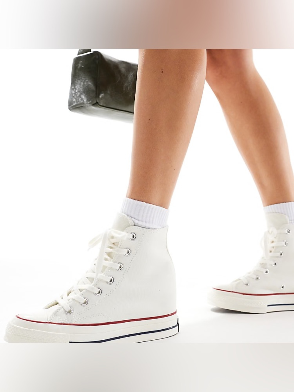 Converse Chuck 70 Wedge Trainers in Off White High-Top Sz 10